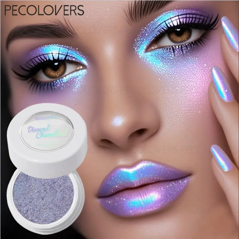 Chameleon Diamond Metallic Shimmering Eyeshadow Palette - Ultra-Fine Shimmer & High-Pigment Sparkle, Glitter Shiny Finish for Dazzling Eye Makeup, Perfect Valentine's Day & Birthday Gifts - Luxury Eye Shadow Collection