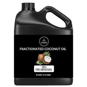 Naturevibe Botanicals Fractionated Coconut Oil 32 Ounces 100% Pure Natural for Skin Hair Care Colorless Odorless Non-Greasy Texture