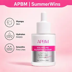 APBM Volufiline Plumping Facial Serum, 5% Volufiline + 3% Niacinamide + 1% Multi-Peptide, Volume Care for Fine Lines and Under-Eye, Radiant-Looking Skin | 30ml / 1.01 fl. oz. | (Pack of 1) Anti Aging Duo Lightweight Daily Skin Repair