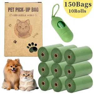 150 Count Biodegradable Pet Waste Bags for Dogs Cats, Strong Leak Proof Poop Bags, Easy Tear Rolls, Fits Dispensers for Daily Walks Yard Cleanup and Travel Use