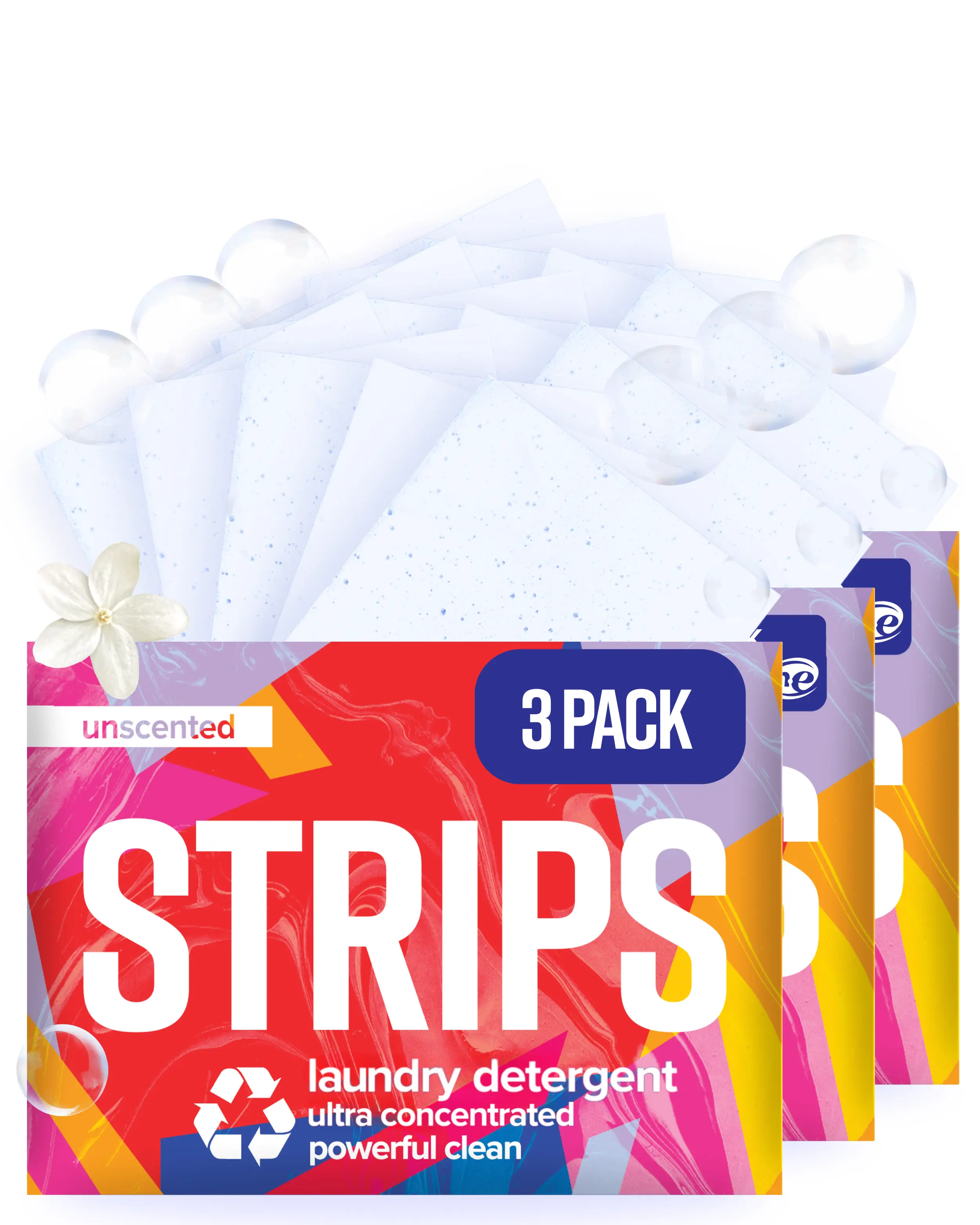 STRIPS Unscented Laundry Detergent Sheets (3-Pack)