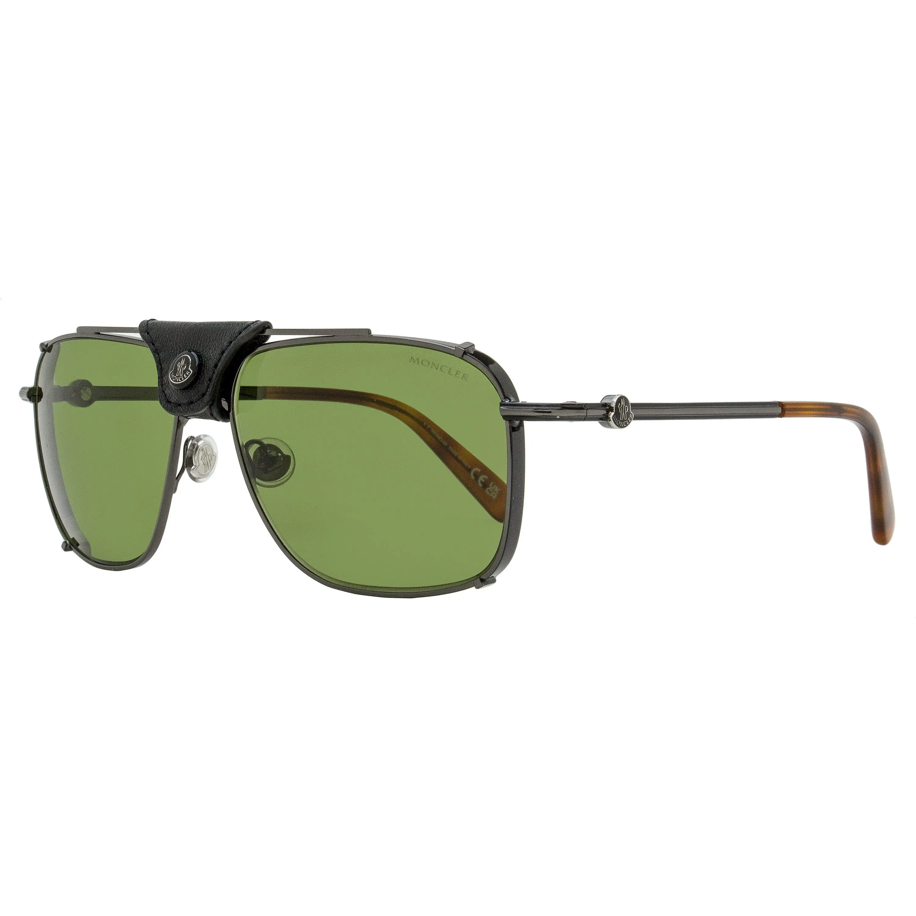 Moncler Gatiion Navigator Men's Sunglasses, ML0287 08N Gunmetal-Havana Frame, 59mm, Anti-Fog UV Protection, Luxury Craftsmanship Male Eyewear, Anti Fog Uv Protection Men's Sunglasses, Anti-Fog Lens, Classic