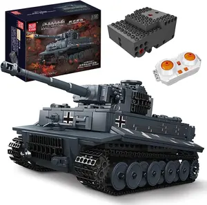Mould King 20014 Battle Tiger Tanker Remote Control Tank Building Blocks Military Model Kit Adult Kid Toy 800 Pcs
