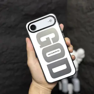 Suitable for iPhone 17 air case New God's Light IMD laser technology simple, stylish and cute iPhone phone case, suitable for men and women as a gift phone protective, military grade anti drop, Christian phone case-D46