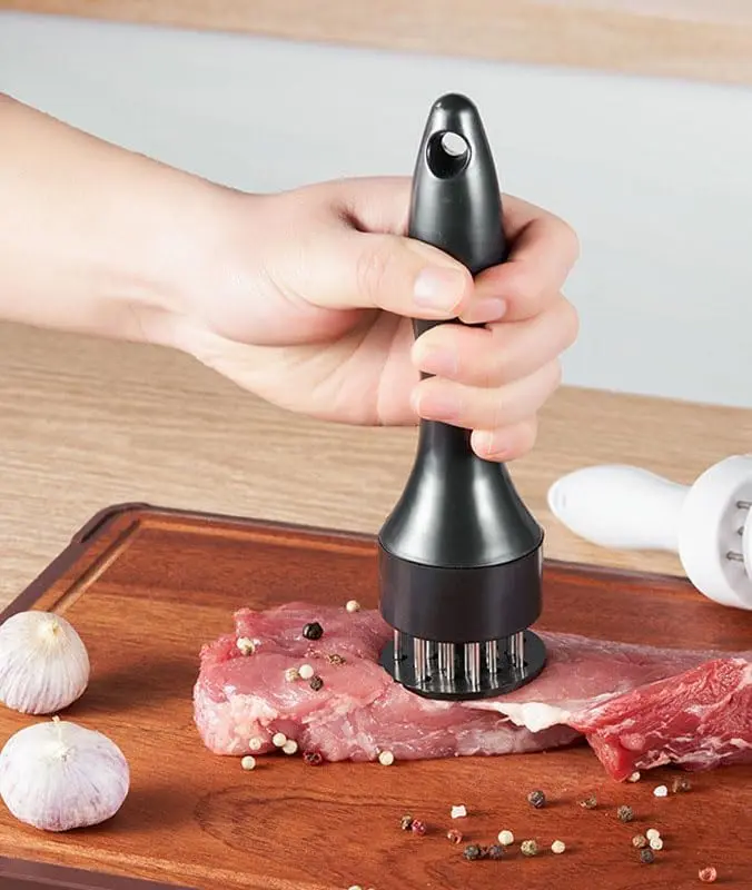 Meat Tenderizer with Stainless Steel Ultra Sharp Needle Blades Heavy Duty Cooking machine for Tenderizing Beef, Turkey, Chicken, Steak, Veal, Pork, Fish etc