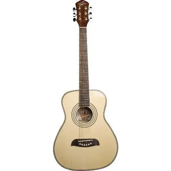 Oscar Schmidt 1/2 Size Dreadnought Acoustic Guitar (High Gloss), Natural (OGHS-A-U)