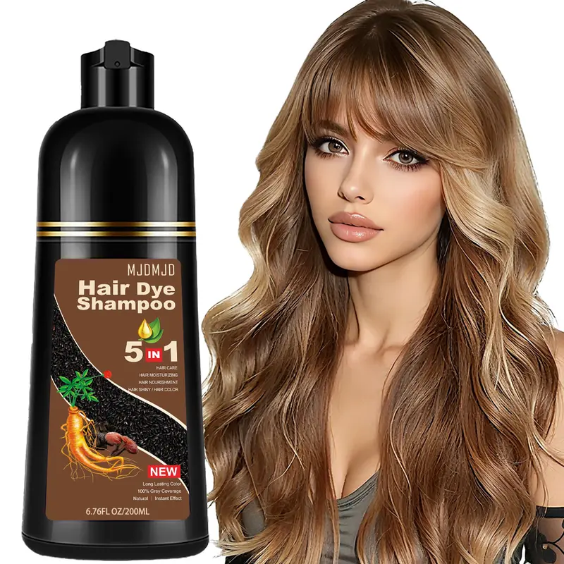 Meidu 3 In 1 Dark Brown Hair Dye Shampoo – 500ml, Instant Grey Coverage, Herbal & Keratin, Vegan, Exp 08/2028 - View #5