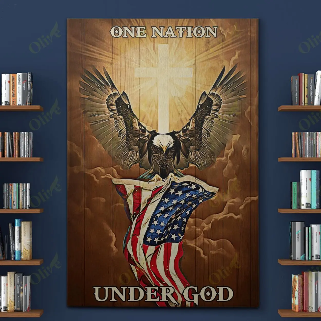 One Nation Under God Easter Poster | Wall Decor Visual Art