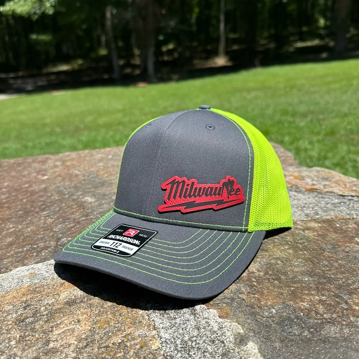 M!lwaukee red leatherette Richardson 112 SnapBack hat