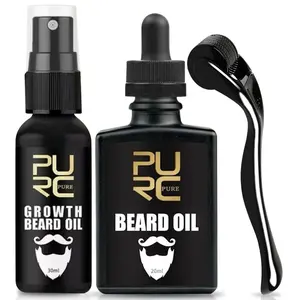 Beard Growth Oil Serum Kit Grooms Beard Mustache boosts hair growth Beard Oil + Beard Growth spray + derma combo . Complete beard care . Help grow beard quickly and shinier beard