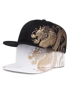 2025 New Personalized Fashion Flat Edge Graphic Hat Dragon Printing Street Pop Hip Hop Hat Street Dance Skateboarding Hat Outdoor Daily Life Commuting Decoration Hat Leisure Sports Sunshade Hat Male Female Adjustable Baseball Hat Baseball Cap Adjustable