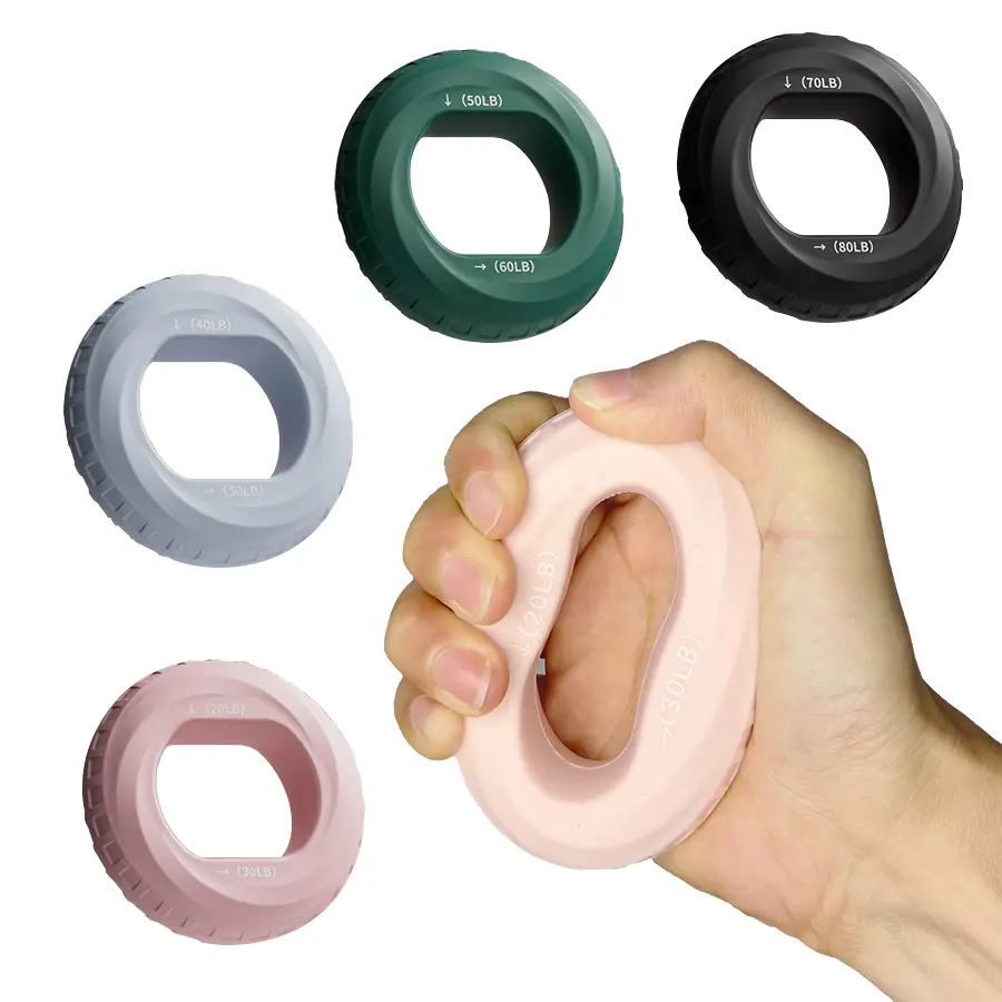 Grip Strength Trainer,Hand Grip Strengthener,Forearm Grip Workout - Grip Trainer Silicone Rings for Rock Climbing, Athletes & Stress Relief & Rehabilitation