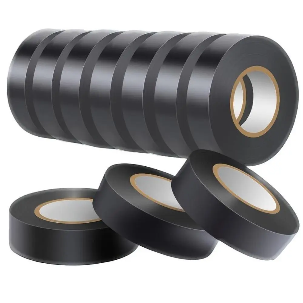 Electrical Essential! Yitap 10 Roll Insulation Tape, Heavy Duty Tape, Bulk Packaging, High Temperature Resistant, Heat Resistant, Moisture Proof, Strong Adhesive, High Adhesion, Wire Harness Tape, Cable Wrap