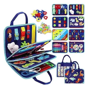 Montessori Felt Busy Book Toddler Sensory Educational Busy Board.