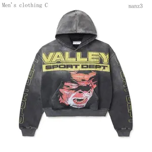 Streetwear Vintage Washed Hoodies  Clothes Mens Womens Harajuku Retro Hip Hop Cotton Oversized Hoodies Sweatshirts Jackets
