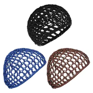 Hair Net Wrap For Sleep Women 3 count Sleeping Cap Drying Curly Press Hairnets Sew In Weave Bonnets Crochet Wrapping Black Mesh Snood Caps Bonnet Long Wig for  Wrapping Cap