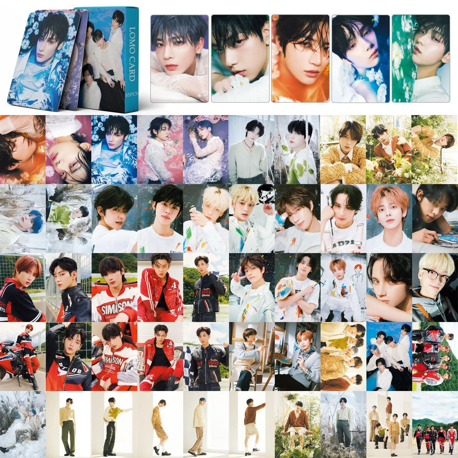 55PCS TXT STARKISSED Photocards Set Official Collectible K-POP Stickers Fan Merch Gift Idea MOA Fan Club Essentials