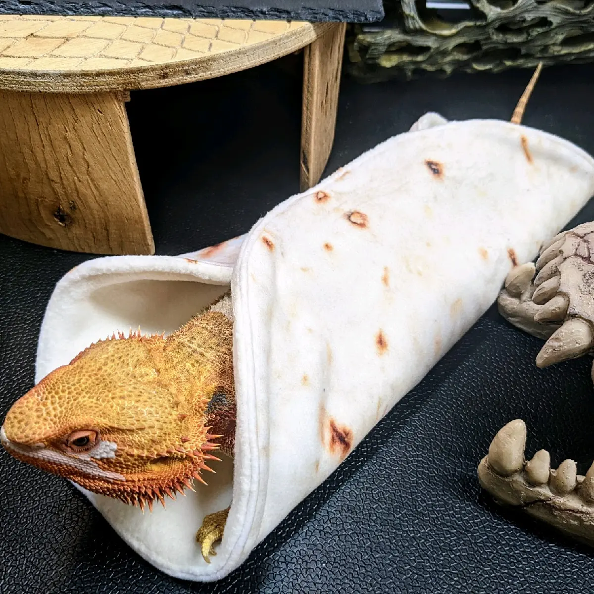 Beardie Burrito Blanket Bearded Dragon Tank Decor Reptile Enclosure Decor