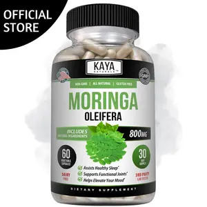 Kaya Naturals Moringa leaf Extract Immune Support Capsules – Nutrient-Rich Superfood Supplement – Natural Antioxidant Support – Complete Greens Superfood Supplement - 60 Capsules - Dietary Supplement