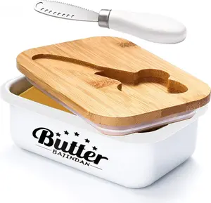 Butter Dish with Lid for Countertop, Stainless Steel Multipurpose Butter Knife, Butter Container with Double High-quality Silicone Good Kitchen Gift