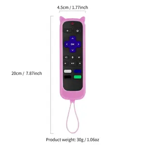 Glow in The Dark Silicone Remote Control Cover, 1 Count Universal Sleeve Case for TCL, Hisense, Roku TV Streaming Stick 4K+, Lightweight Design