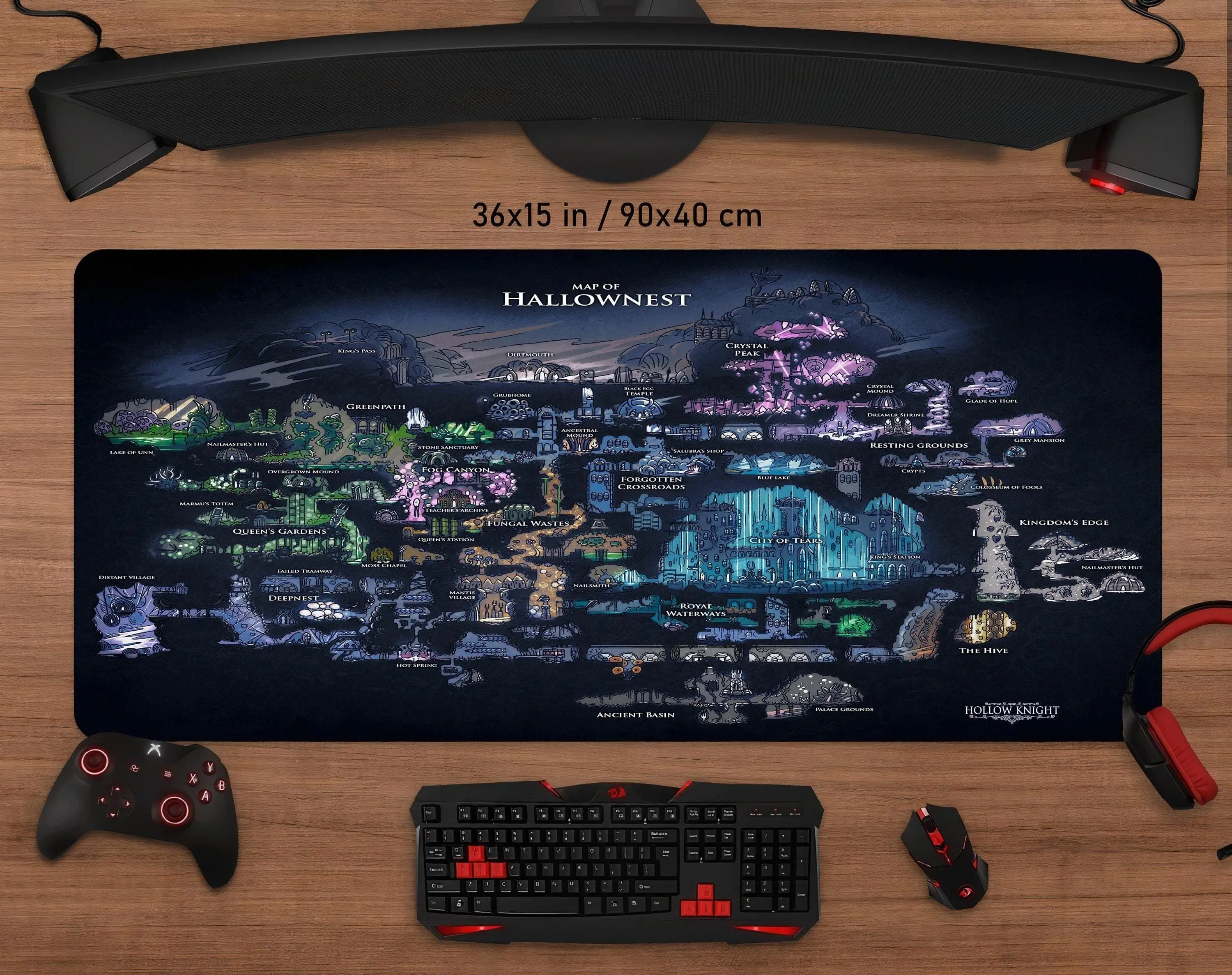 [Sale off up to 65%][Free Ship] Hollow Knight Map Mouse Pad • Personalized Printing • Gaming Mouse Pad • Customized Mouse Pad • Game • Anime • Desk Mat