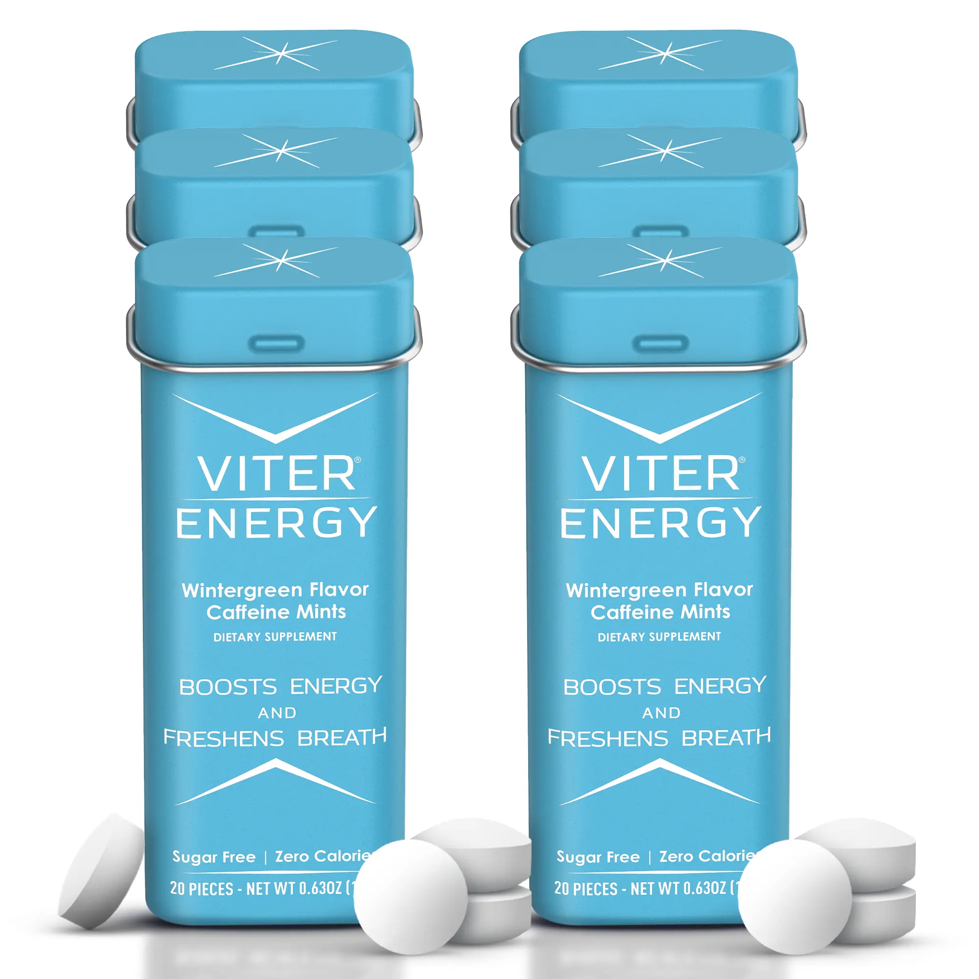Viter Energy Caffeine Mints - 40mg Caffeine & B-Vitamins