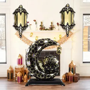 3pcs Ramadan Stand-Up Moon Sheep Balloon Set, Stand-Up Moon Sheep, Eid Lantern Balloons, Perfect for Ramadan Party Supplies