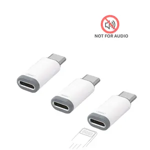 Lightning to USB C Adapter (3 PACK), Lightning Female to USB-C Male Adapter [NOT FOR AUDIO/OTG]