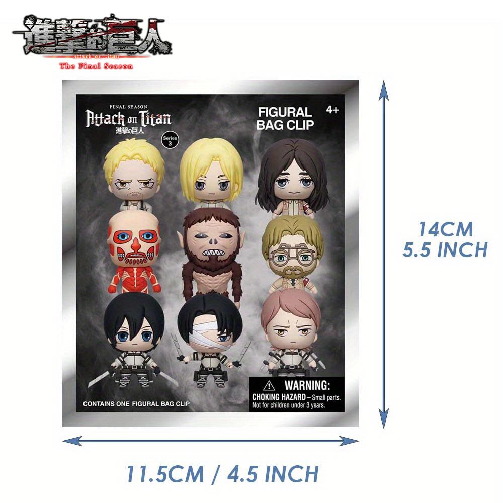Attack on Titan Blind Bag Keyring/Blind Box Figure 1pc Random One Officially Licensed Cartoon Mystery Anime Keychain Bag Clip Table Decoration Armin Eren Mikasa Levi Hange Christmas Halloween Friends Birthday Anniversary Gifts Limited Edition Accessory