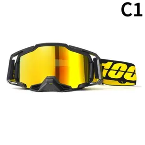Motorcycle Motocross Goggles Glasses, Windproof & Impact-Resistant Eyewear, Ideal for MTB Atv & Off-Road Riding Adventures