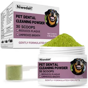 Dog Dental Cleaner Powder – Natural Teeth Cleaning for Small Dogs, Removes Plaque & Tartar, Fresh Breath Oral Care Supplement, 50g