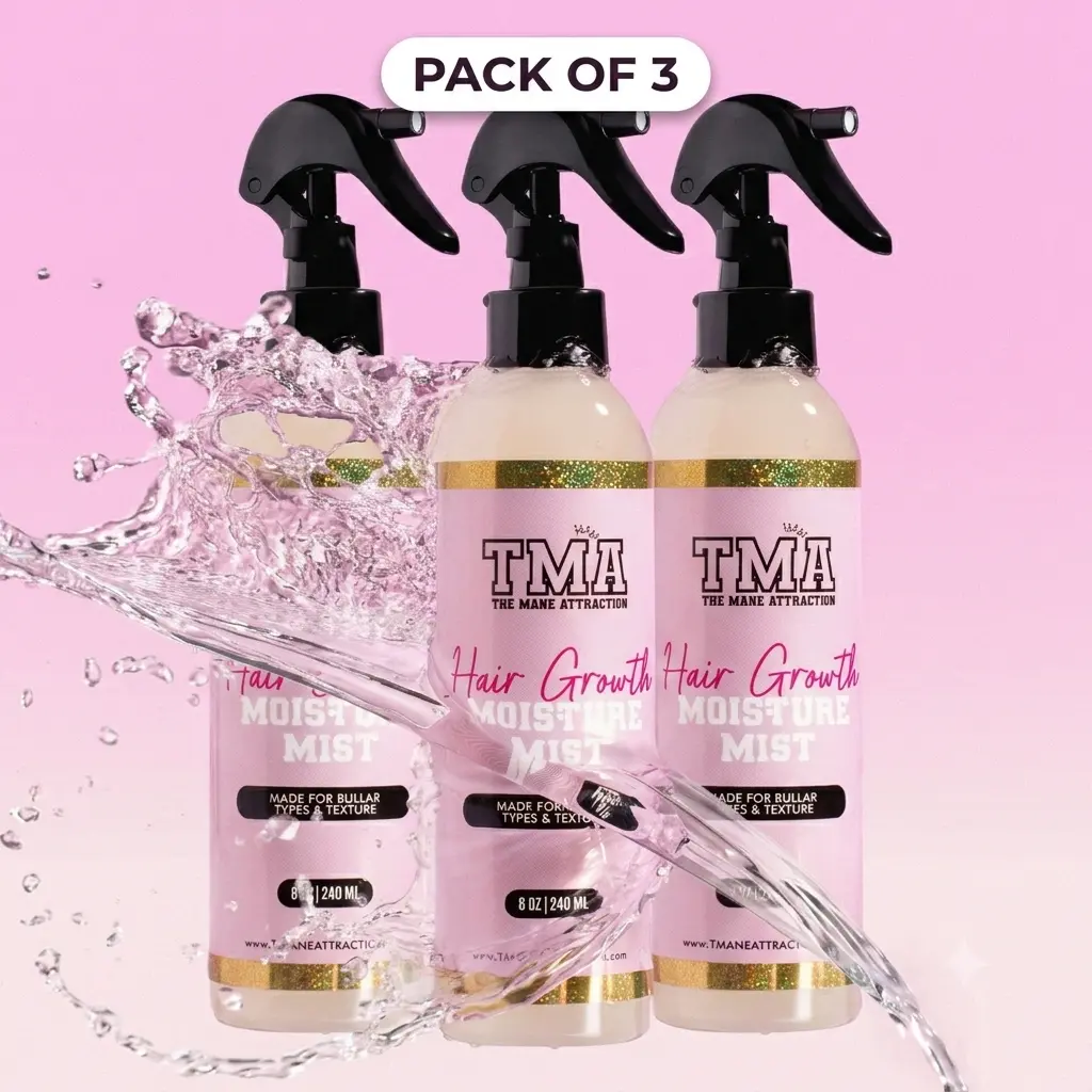 Daily Hair Growth Moisture Mist Bundle (3 Pack) 240ml Each | Hydrate & Moisturize | Haircare Essential