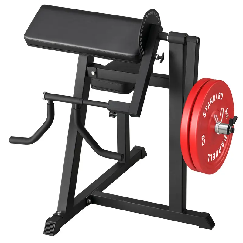 Bicep Tricep Curl Machine, 250LBS Plate Loaded Bicep Curls and Tricep Extension Machine, 2 in 1 Exercise Equipment for Home Gym Workout Station