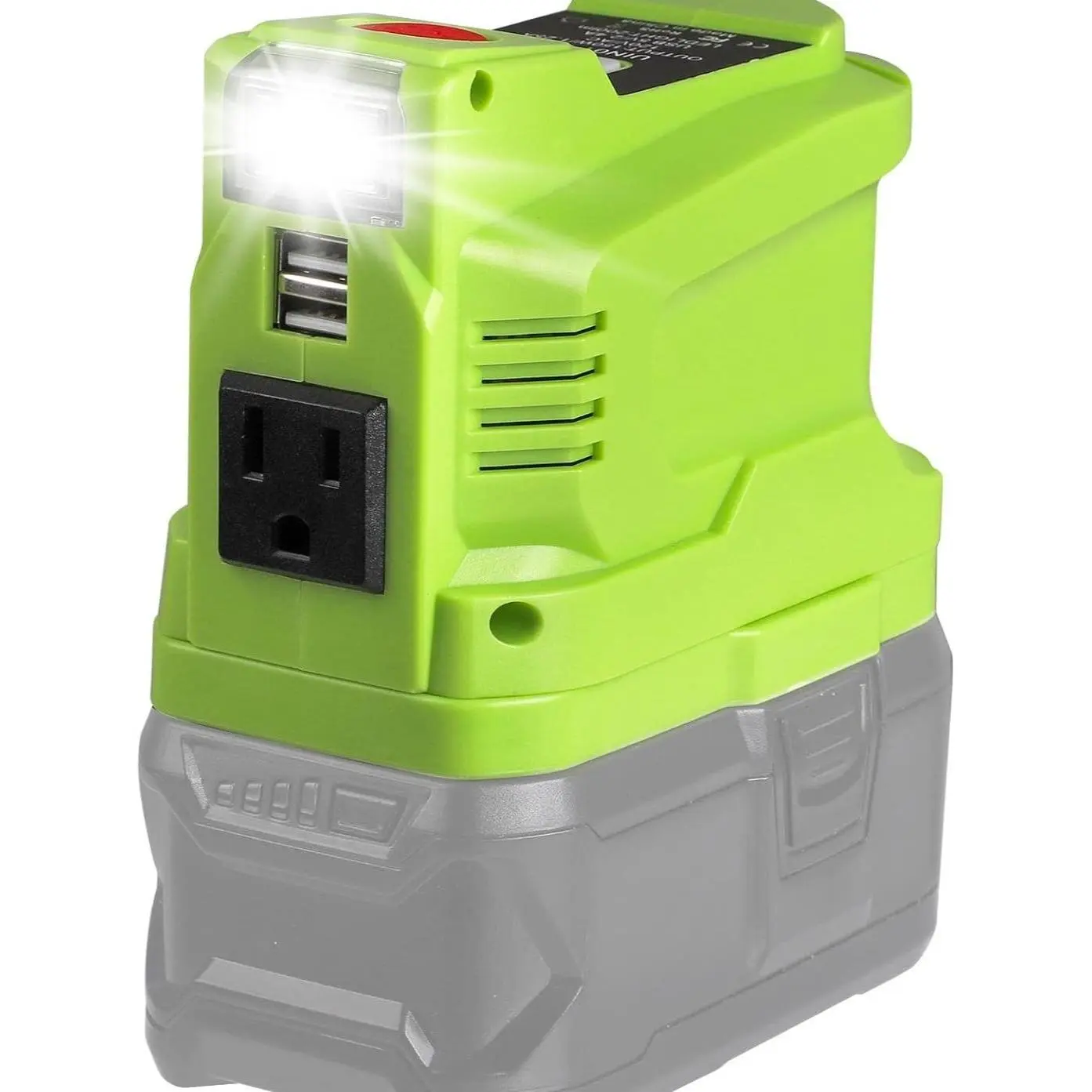 for Ryobi Powered Inverter Generator 150W for Ryobi Battery 18V to 110v/120v AC Output, Portable Power Source USB Charger Adapter, for Ryobi Power Station with LED Light cordless drill professtional electric drills, 150W Output