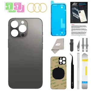 GUPFIX Back Cover Glass Replacement for iPhone 13 Pro Max with Repir Tools, User Manual and Back Glass Adhesive