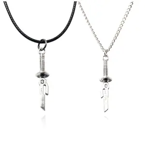Anime Samurai Sword Necklace Sun Sword Pendant Knife Pendant Unisex Necklace Jewelry