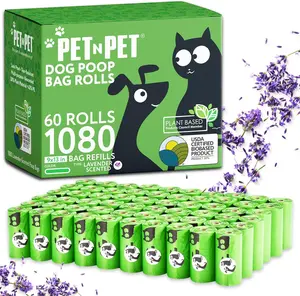 Pet N Pet 1080 Dog Poop Bags – Lavender Scented, Extra Thick, Eco-Friendly, 9x13 Inches