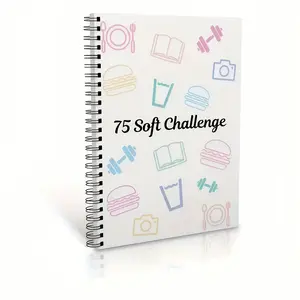 75 Soft Challenge Book, Challenge Yourself, Face Difficulties, Achieve Your Sense of Accomplishment!, Self-Improvement Diary, Goal Setting Planner, Daily Plan Layout, Minimalist Design, Lightweight Planning Notebook, Premium Paper, Action Plan Sheet, Chal