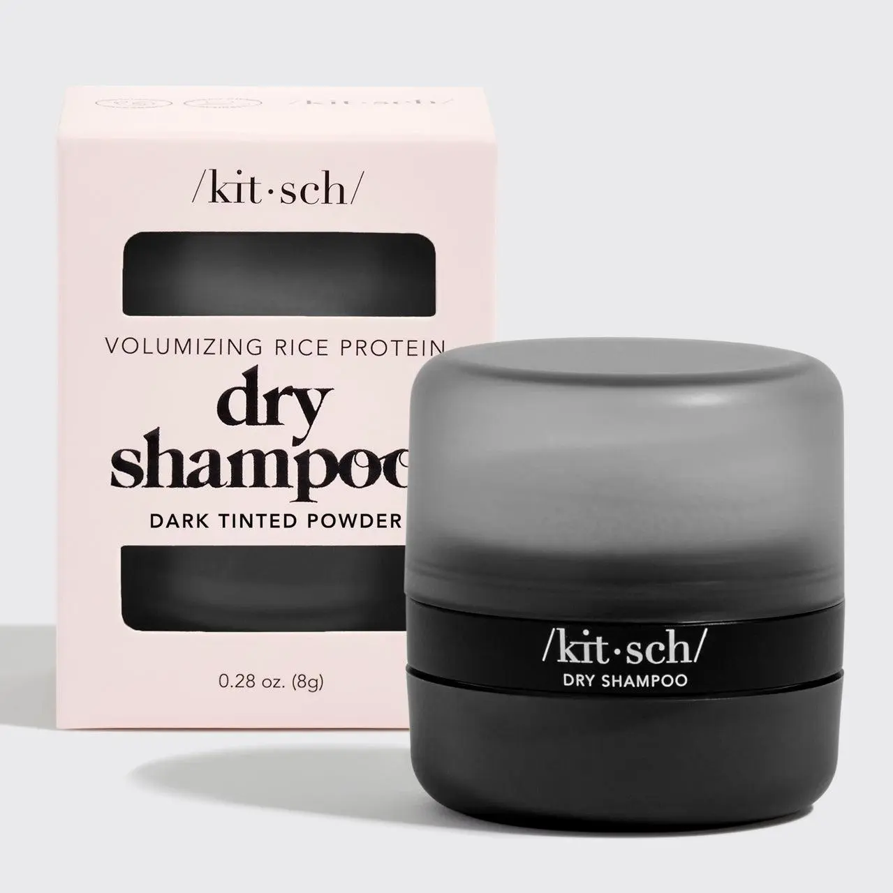 Kitsch Dry Shampoo Powder with Rice Protein for Women & Men - Volumizing, Unscented, No White Cast, Organic, Paraben Free, for Oily & Dark Hair - 8g