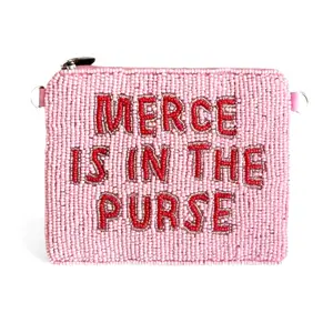 "Merce is in the Purse" Beaded Coin Purse