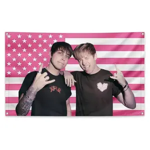 Sam and Colby Pink American Funny Flag College Dormitory Decoration Outdoor Party Courtyard Decoration