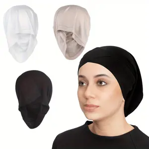 3 Pieces Women's Sleep Cap, Stretchy Cotton Turban Headwear, for Women Cancer Hair Loss Turban Hat Chemo Headwear