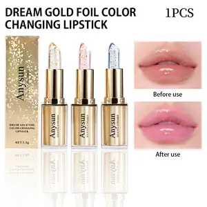 Gold Foil Color Changing Jelly Lipstick Fruit lipstick Moisturizes and Fades Lip Lines Moisturizes Mouth Redness Lip Care Colored lipstick Lipgloss