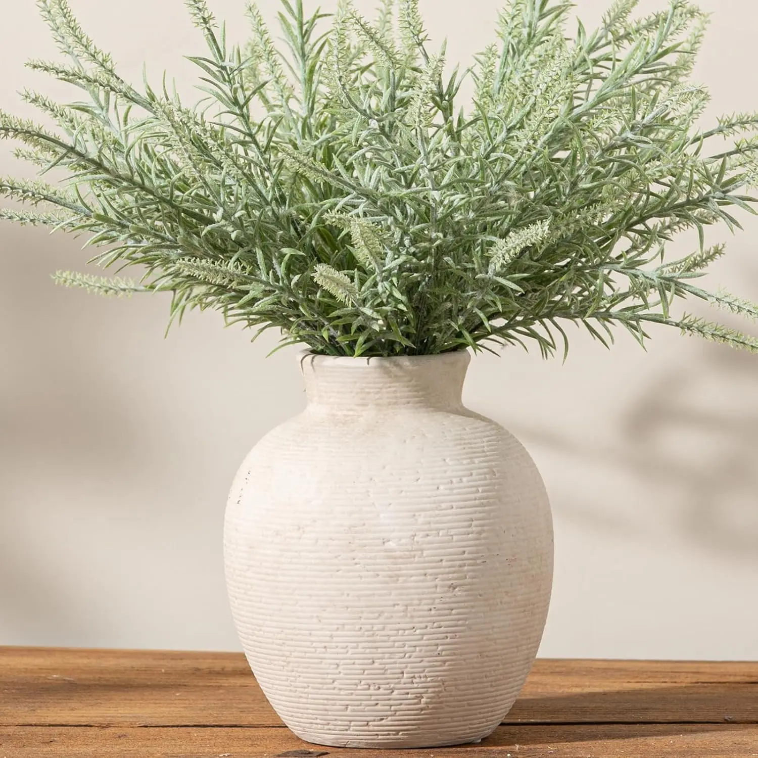 7.4 Inches High Handmade Rustic Porcelain Ceramic Flower Vase - 6.3 In Wide, Waterproof Decorative Vase with Artistic Design, Farmhouse Table Display Gift for Mother's Day, Flower Vases