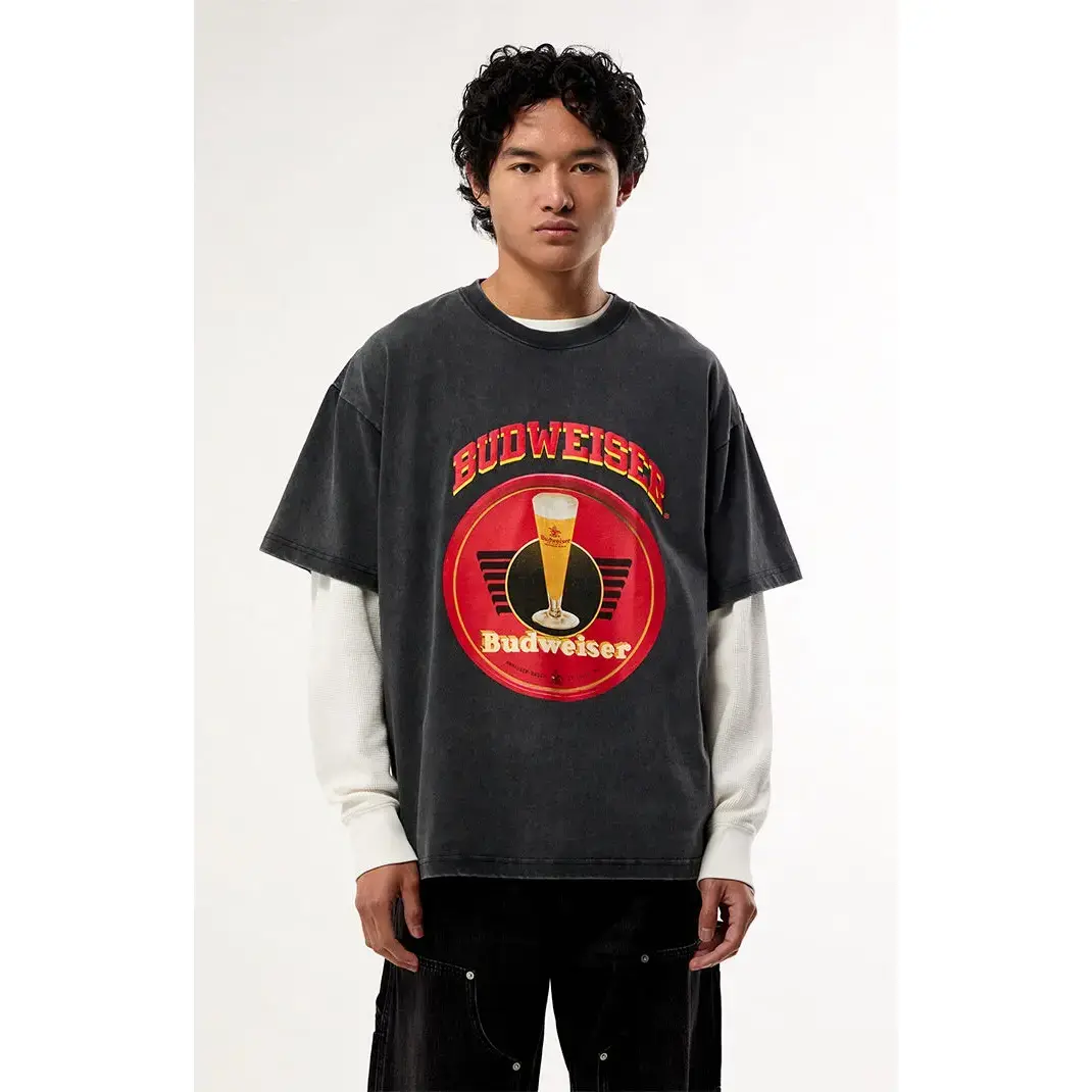 Budweiser Men's by Pacsun Antique T-Shirt - Multicolor