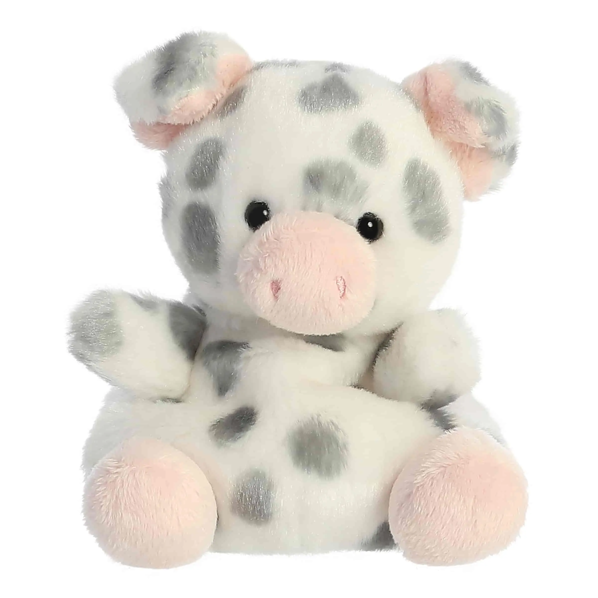 Palm Pals Adorable Piggles Spotted Piglet White Soft Plush Collectable Stuffed Animal
