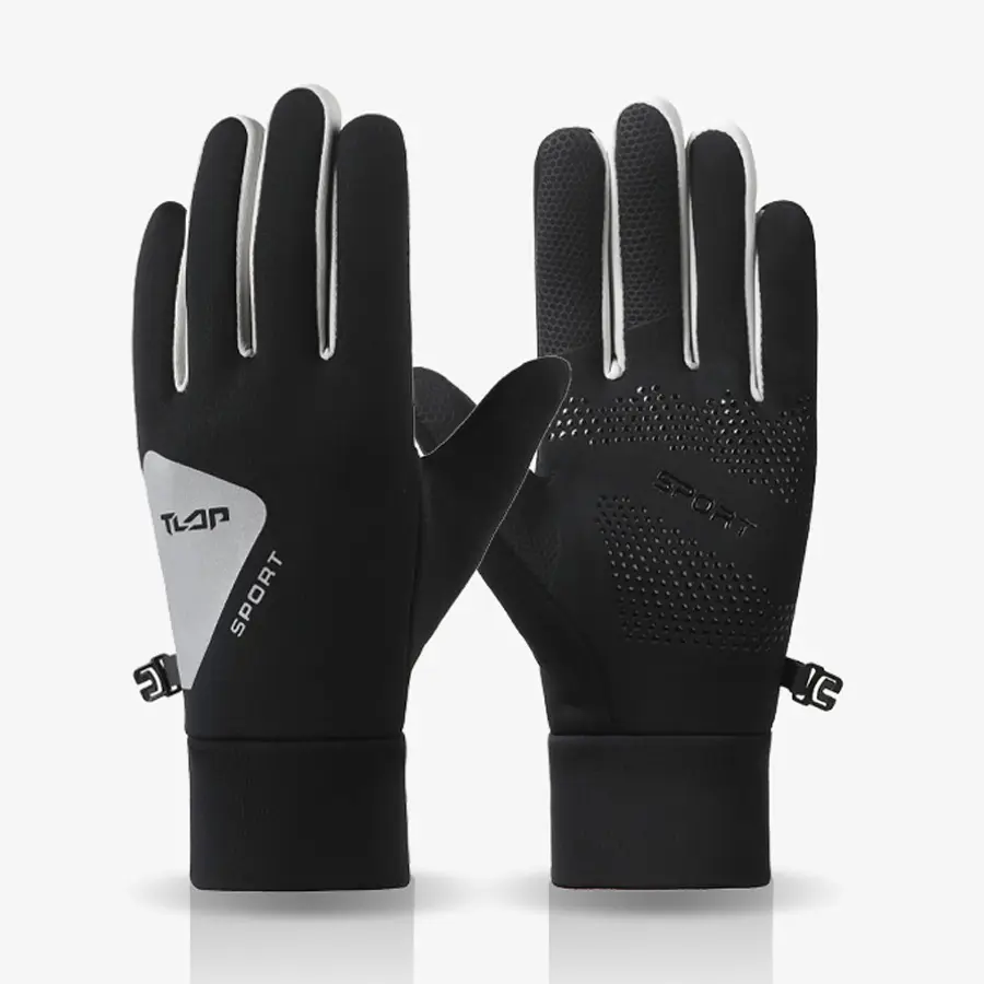 Unisex Winter Touch Screen Thermal Gloves, Reflective Strip Windproof Water Resistant Non-Slip Sports Gloves for Motorcycle, Cycling, Running, Driving & Daily Outdoor Commuting