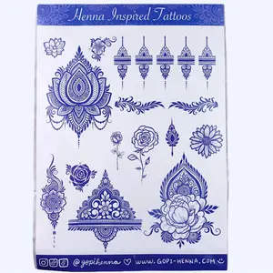 Long Lasting Temporary Tattoos | Flower Power 2 SHEETS