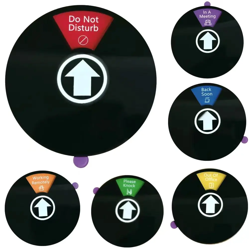 Office Door Sign, Signage, Durable Clear, Do Not Disturb/away/pull Back/business Meeting (6 Modes), Multiple Modes, Office Supplies & Accessories, Essential Business Tools, Out Of Office, Back Soon, Working Remotely
